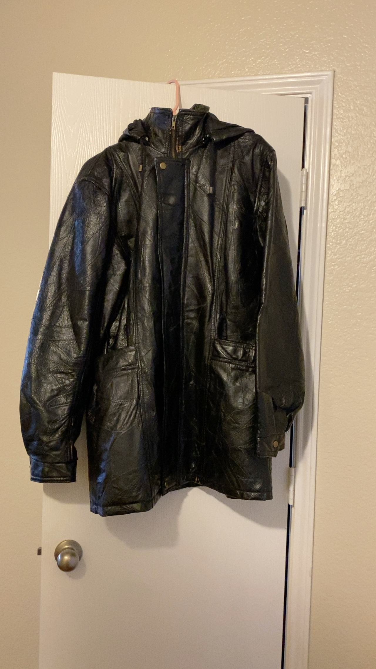 Anthony Richards Black Patchwork Leather Jacket