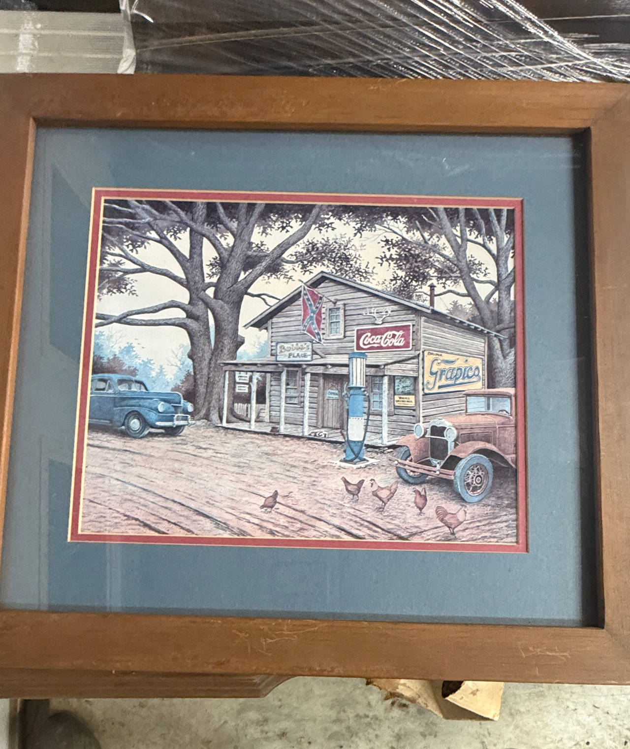 Framed Country Store Americana Art Print