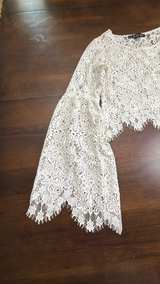 For Love & Lemons Lace Bell Sleeve Crop Top Small - Image 2