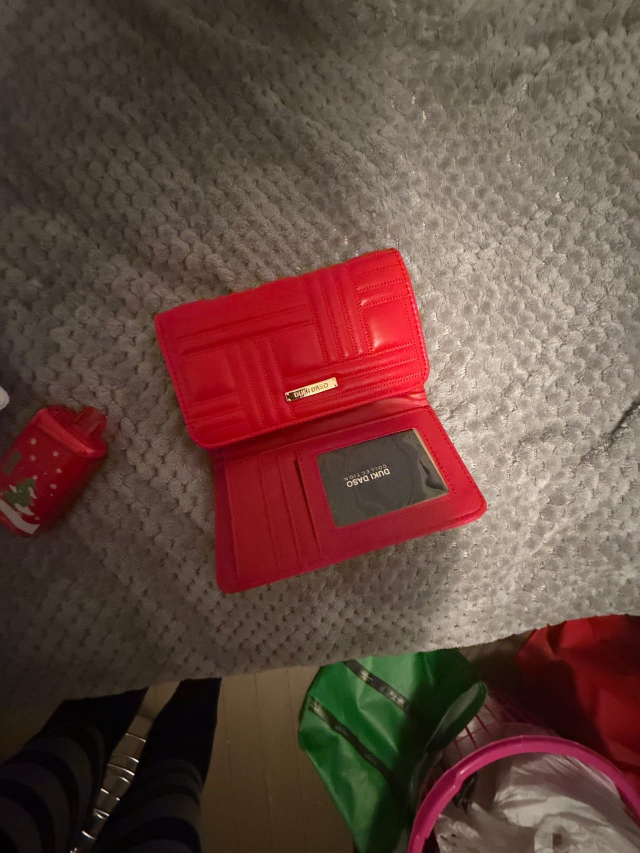 Duki Daso Red Quilted Wallet new with tags
