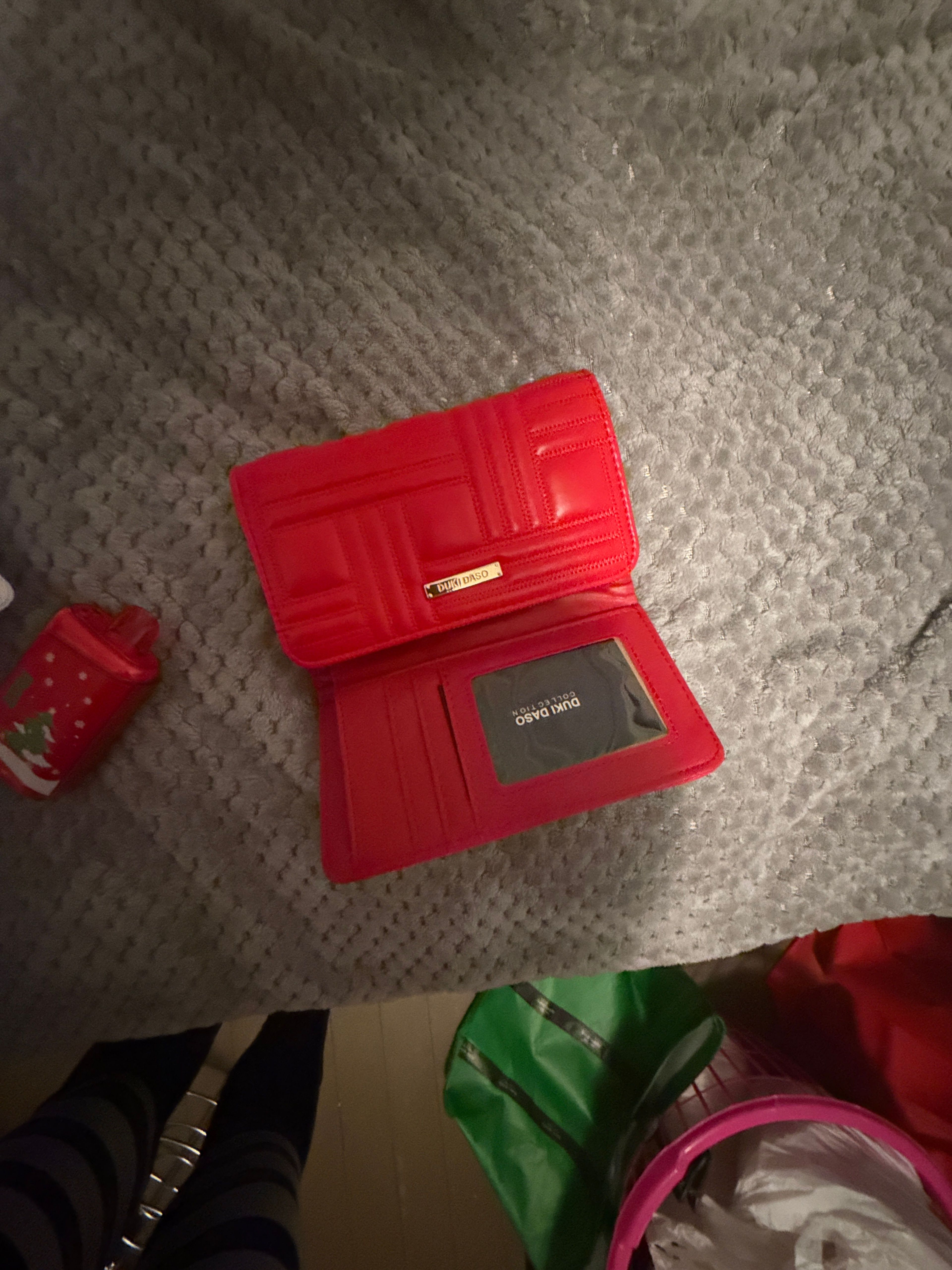 Duki Daso Red Quilted Wallet new with tags