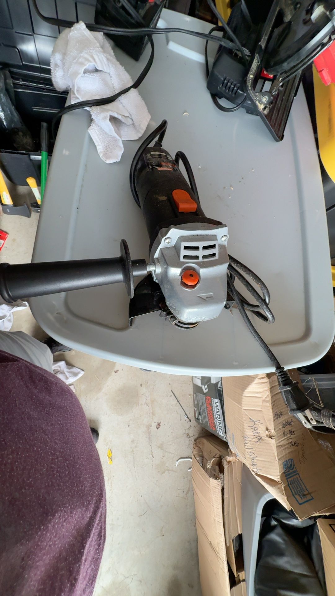 Warrior 4.3 Amp 4-1/2 in. Angle Grinder with Slide Switch