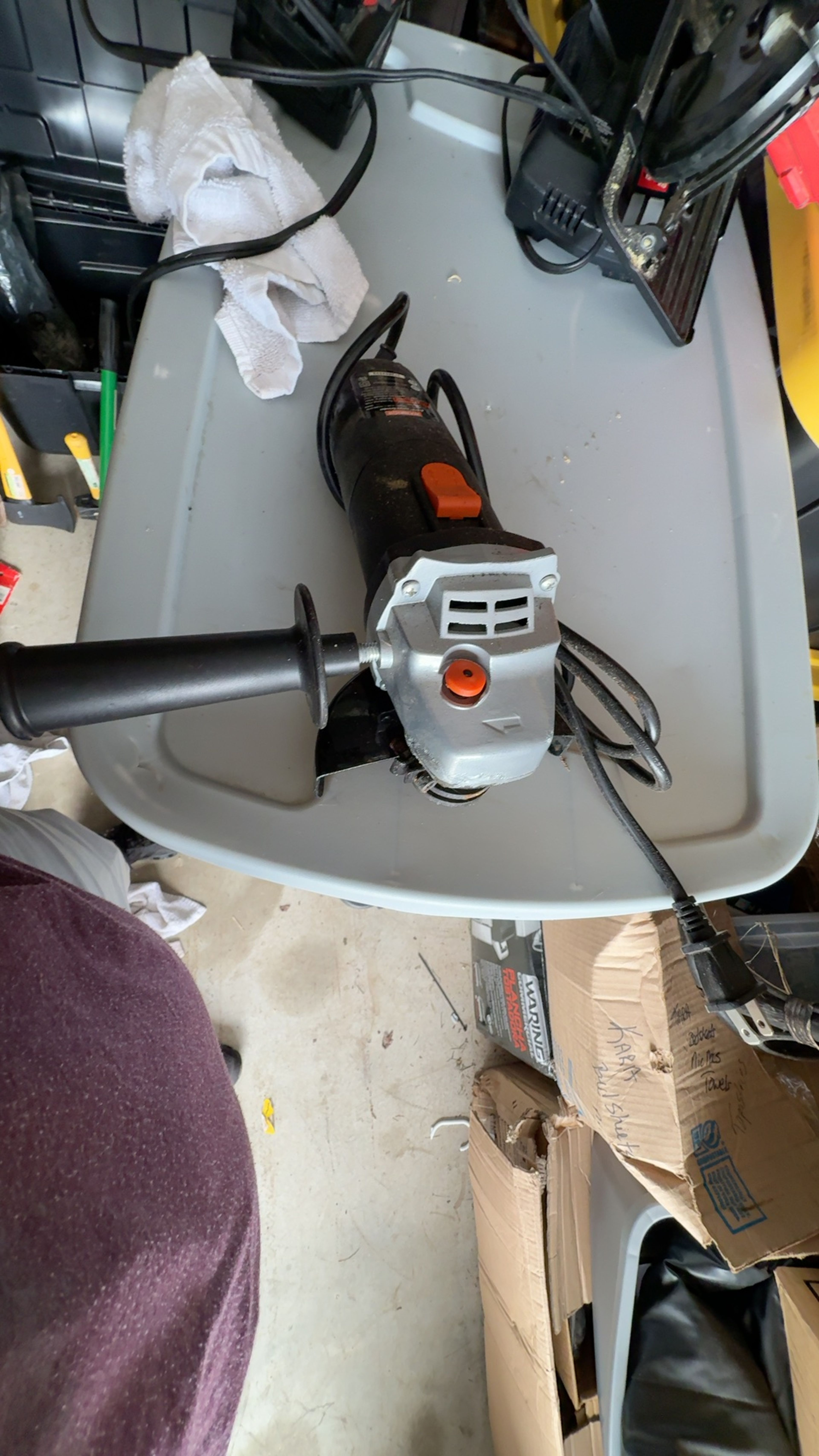 Warrior 4.3 Amp 4-1/2 in. Angle Grinder with Slide Switch