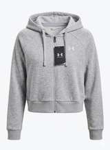 Under Armour Women's Cropped Fleece Full-Zip Hoodie sz X-Small - Image 2