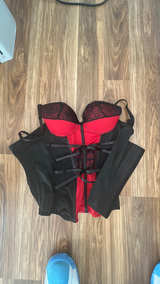 Harley Quinn Red and Black Jacket - Image 2