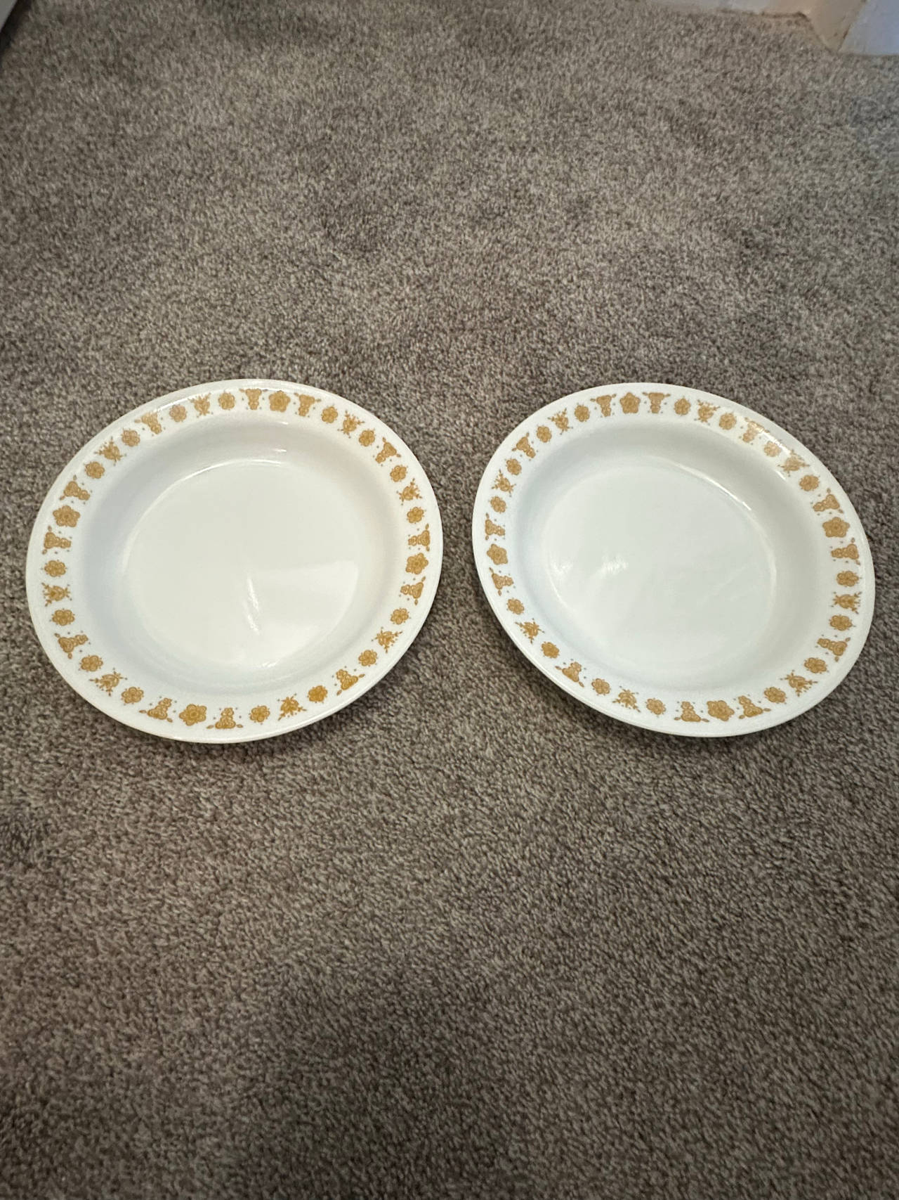 Corelle Butterfly Gold Rim Soup/Salad Bowls