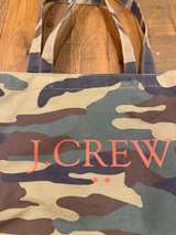 J.Crew Camouflage Canvas Tote Bag - Image 5