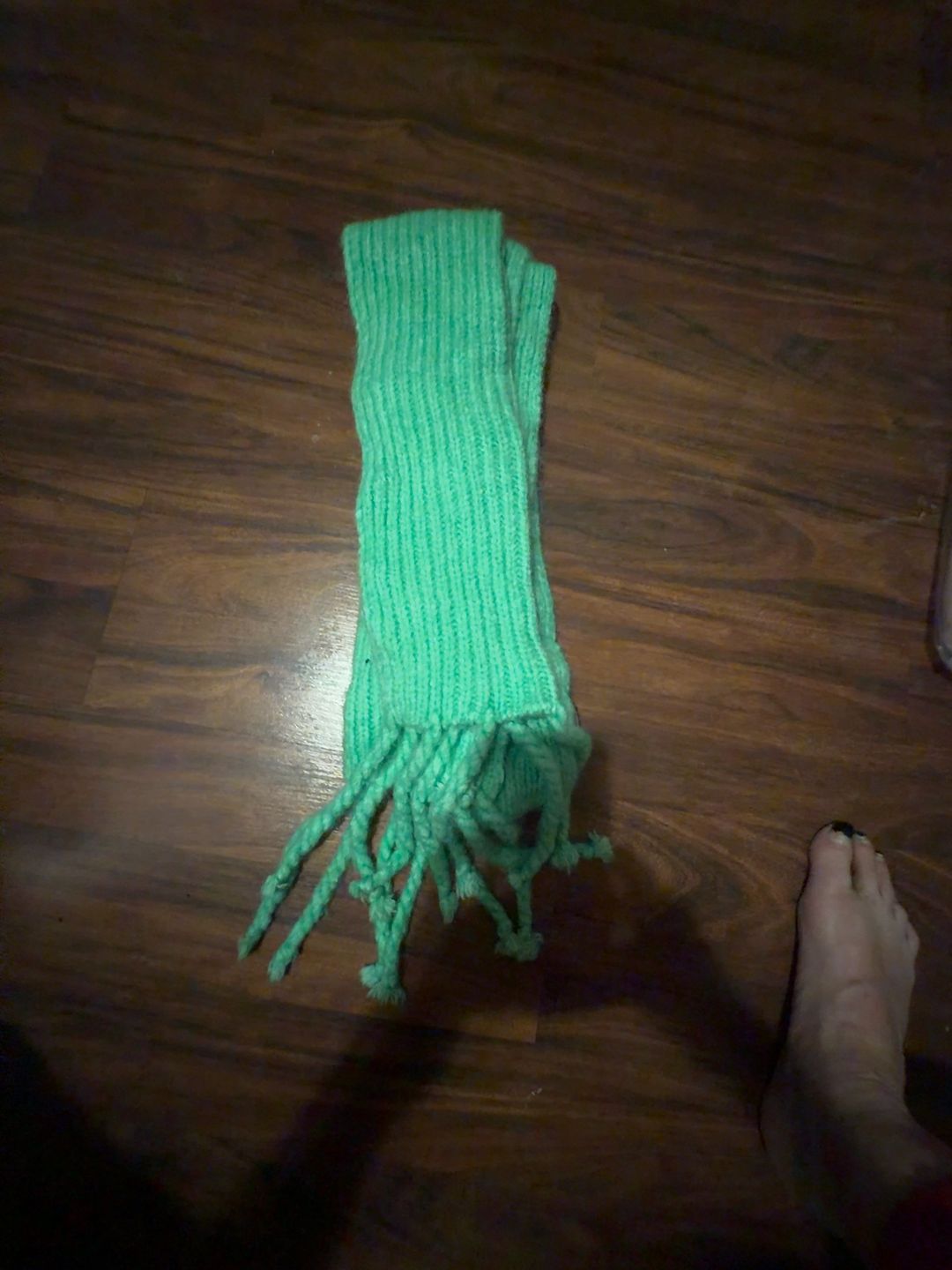 Responsible style Knitted Fringed Scarf Seychelles