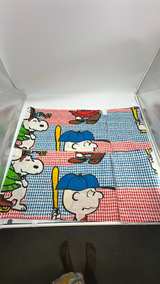 Vintage Peanuts Snoopy Charlie Brown Houndstooth Sheet Set & Curtains - Image 7