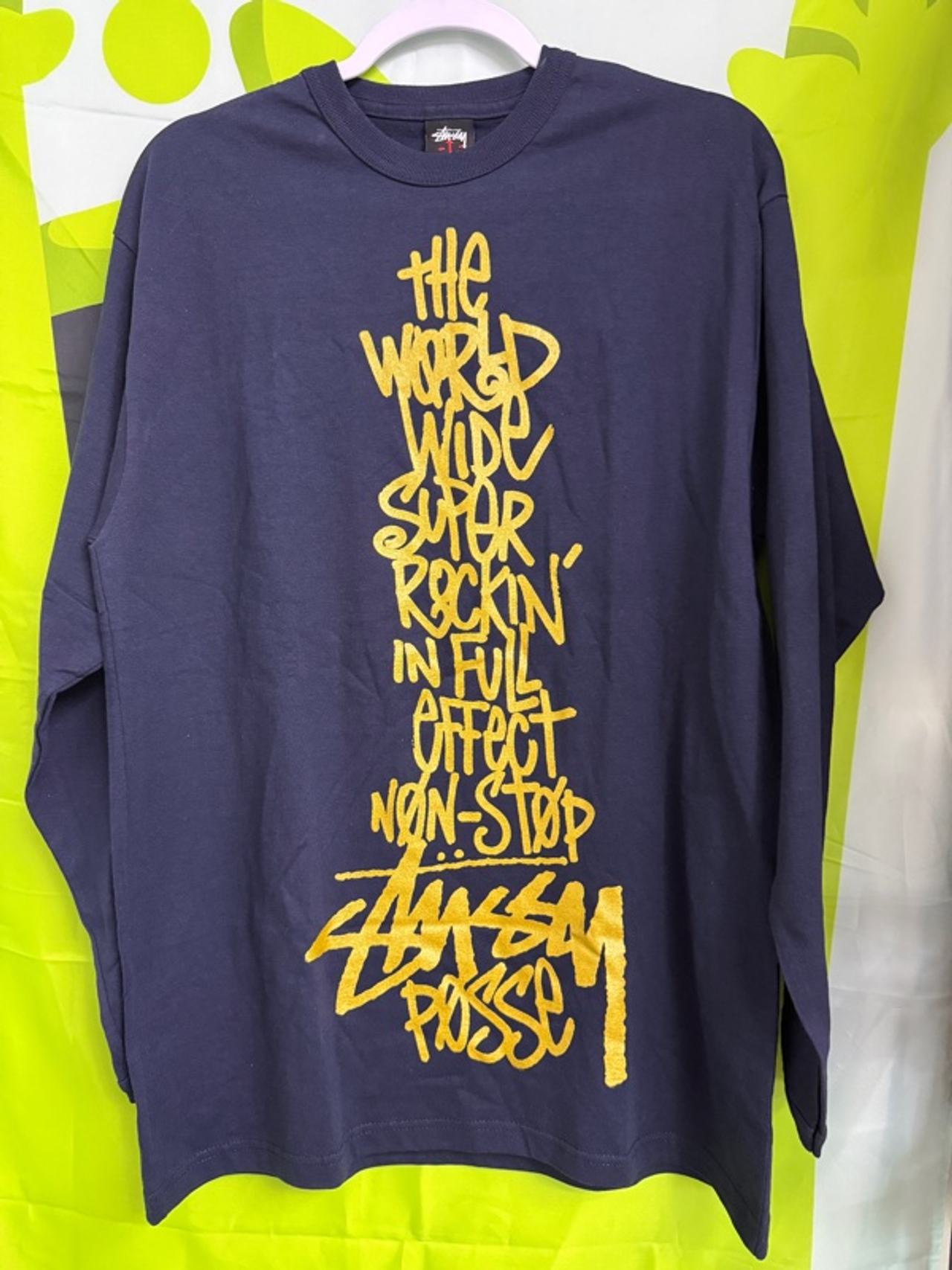 Stussy Landin Long Sleeve Tee Navy