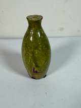 Green Crackle Glaze Ceramic Bud Vase - Image 3