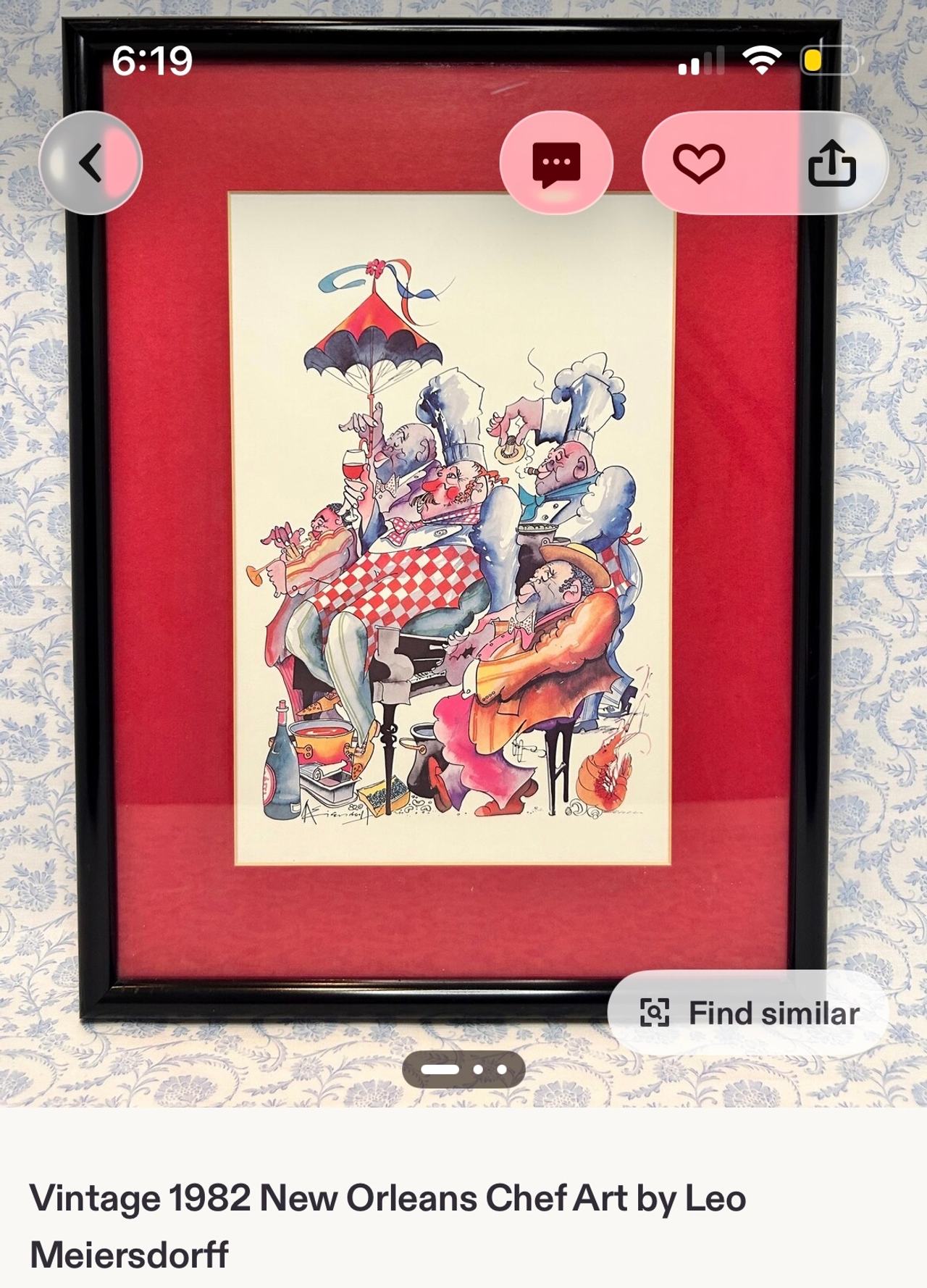 Leo Meiersdorff New Orleans Chef Art Print 1982