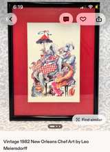Leo Meiersdorff New Orleans Chef Art Print 1982 - Image 1