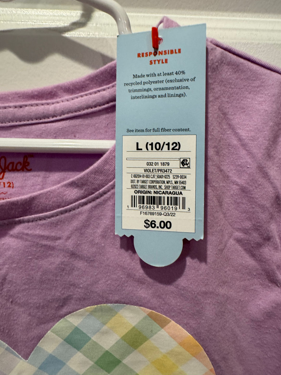 Cat & Jack Girls' Short Sleeve Graphic T-Shirt Violet Heart