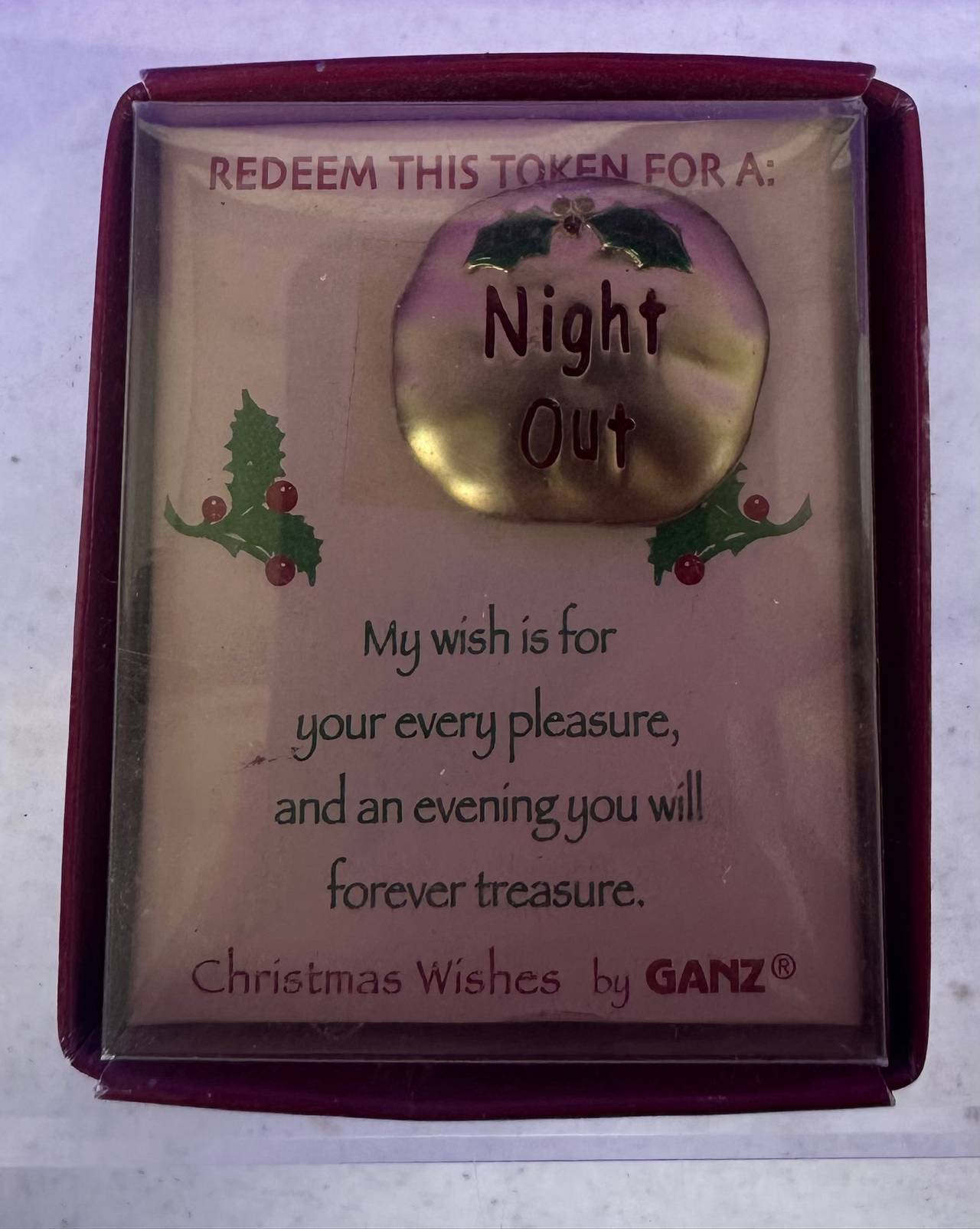 Ganz Christmas Wishes Night Out Token