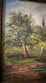 Vintage Framed Landscape Oil Painting in Gilded Frame - Image 2