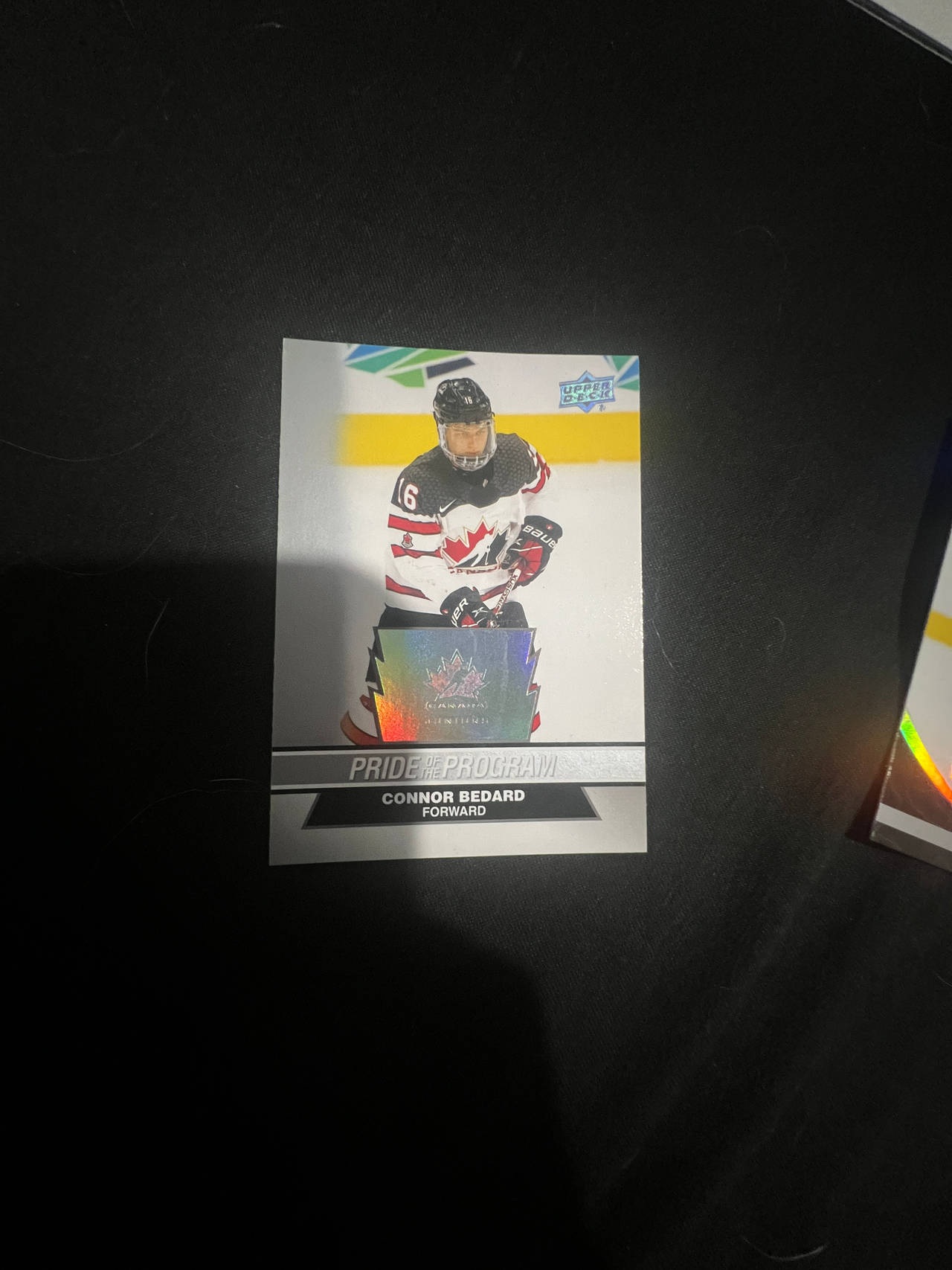 Upper Deck Team Canada Pride of the Program Connor Bedard Hockey Card