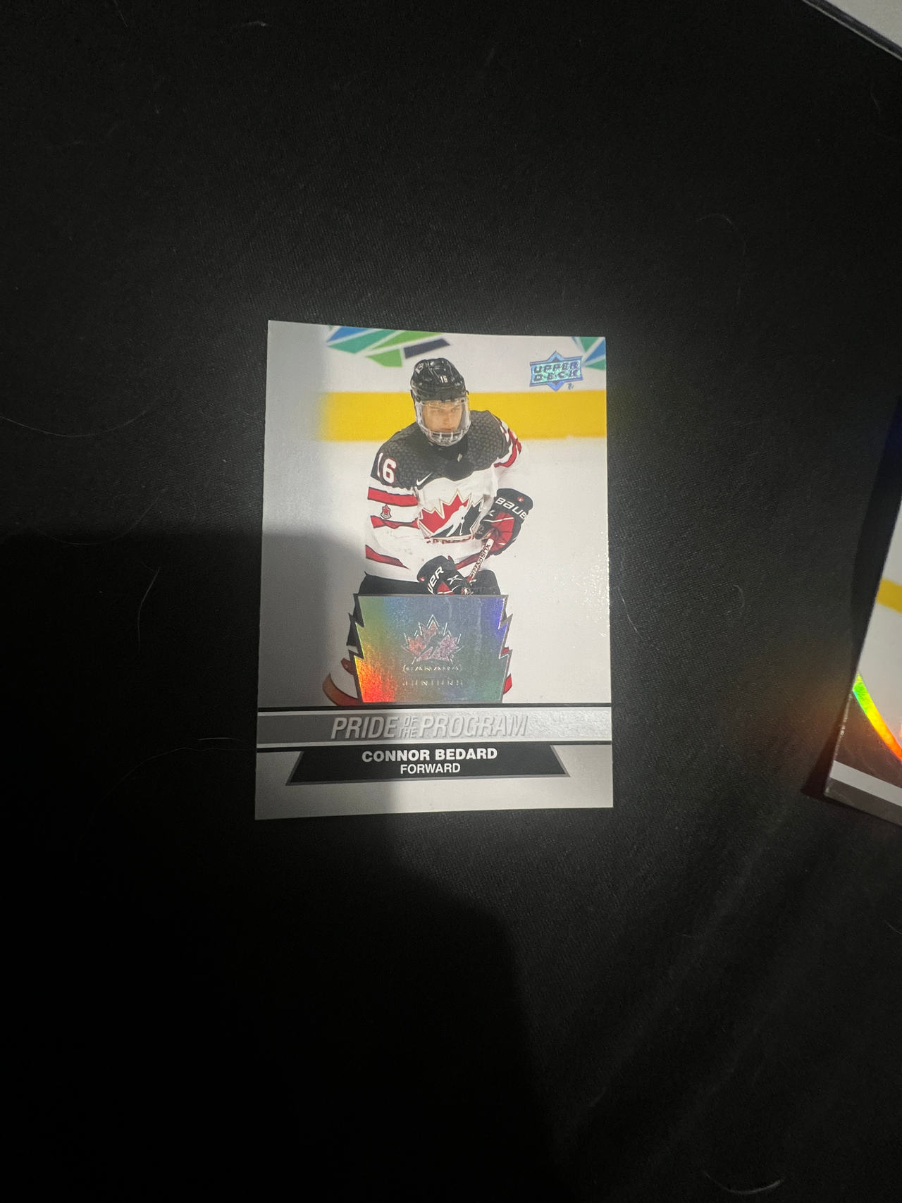 Upper Deck Team Canada Pride of the Program Connor Bedard Hockey Card