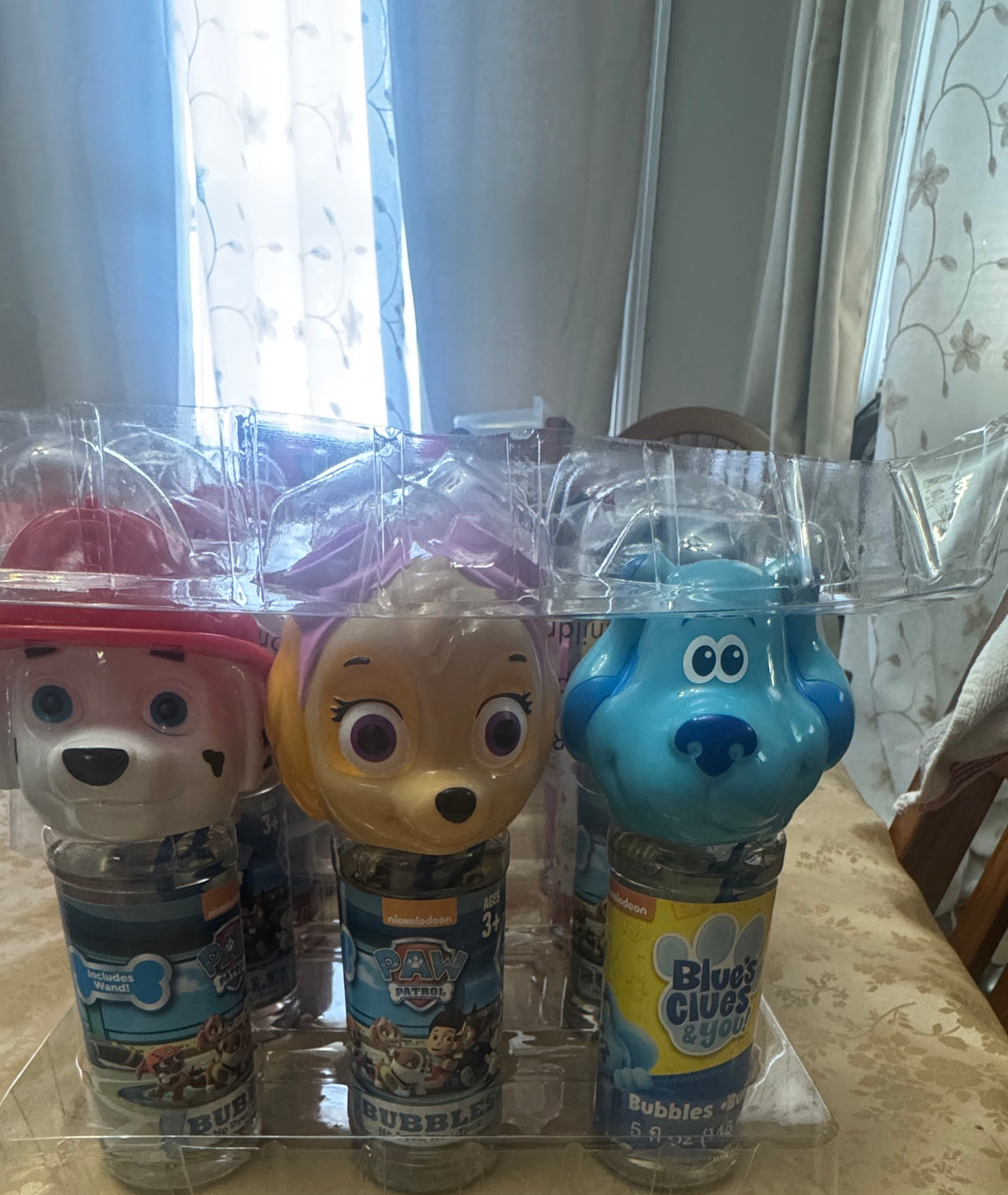 Nickelodeon Paw Patrol and Blue's Clues Bubble Wands 3-Pack