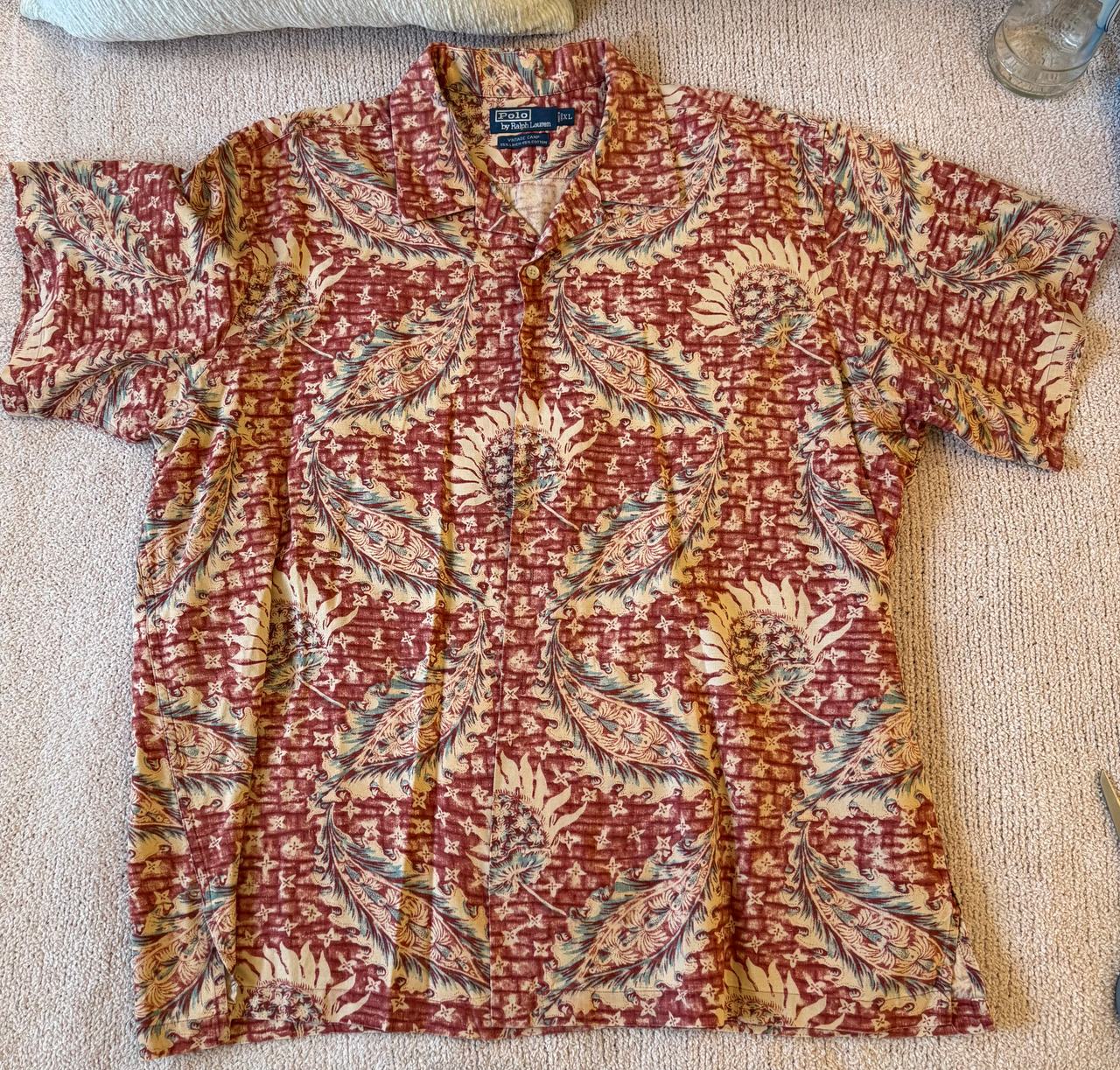 Polo Ralph Lauren Vintage Silk Paisley Camp Shirt