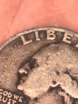 1943 DDO ERROR Washington Silver Wartime Quarter  - Image 3