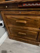 Solid Oak Roll Top Computer Desk Large! - Image 5