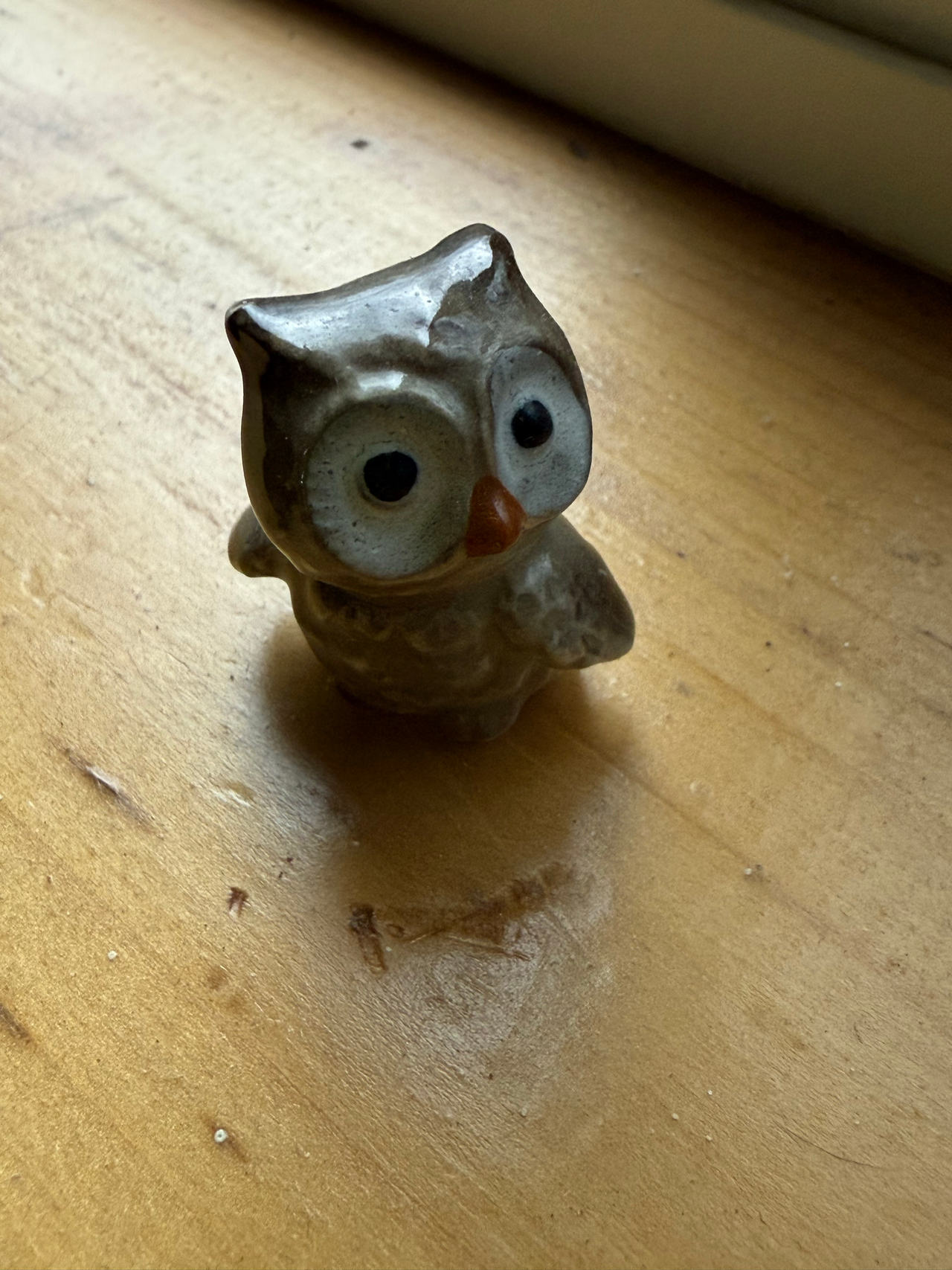 Miniature Ceramic Owl Figurine