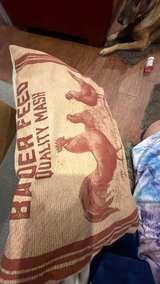 Bauer Feed Quality Mash Rooster Throw Pillow - Image 2