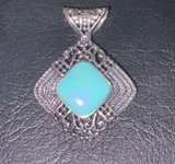 Sterling Silver Turquoise Pendant - Image 2