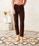 Levi's Wedgie Straight Brown High Rise Corduroy Pants Size 27 - Image 1