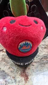 7” New York Mets Home Run Apple Plush Mascot Mr & Mrs Met Kids Club by Dunkin - Image 2