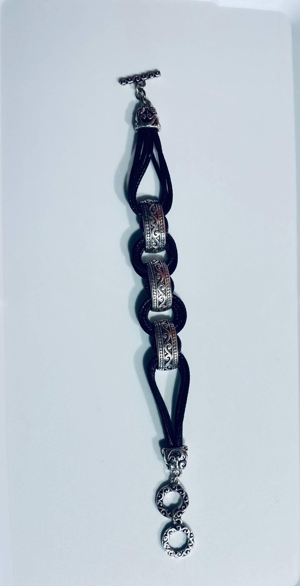 Brighton Braided Leather Slider Bracelet