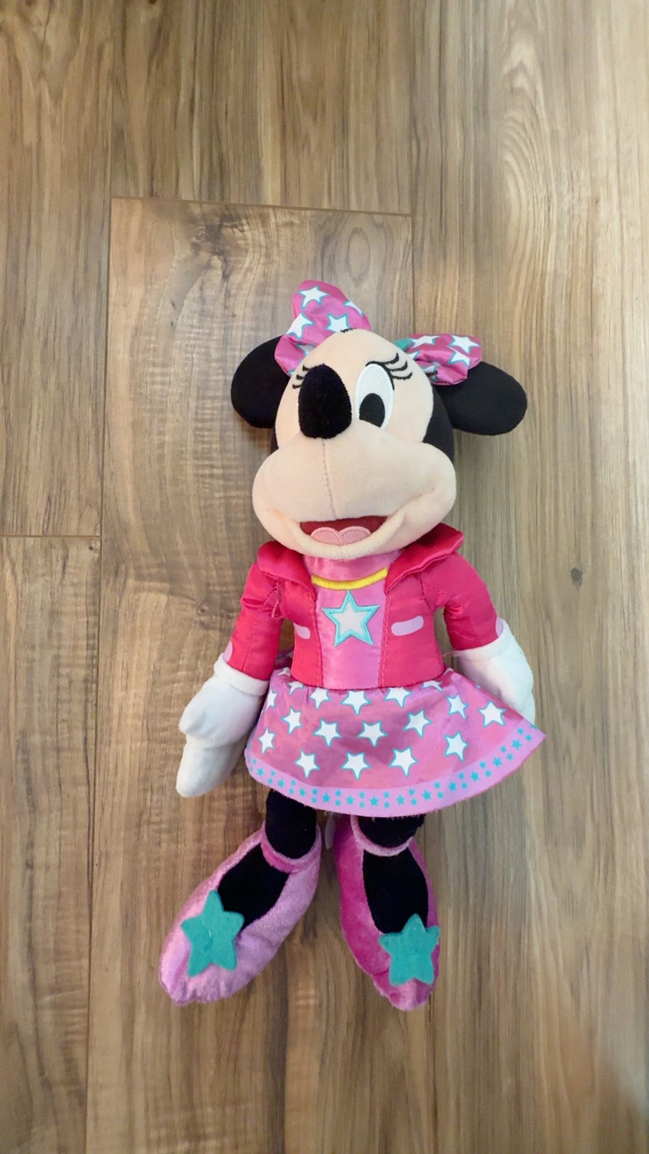 Disney Minnie Mouse Pop Star Plush Pink 13"
