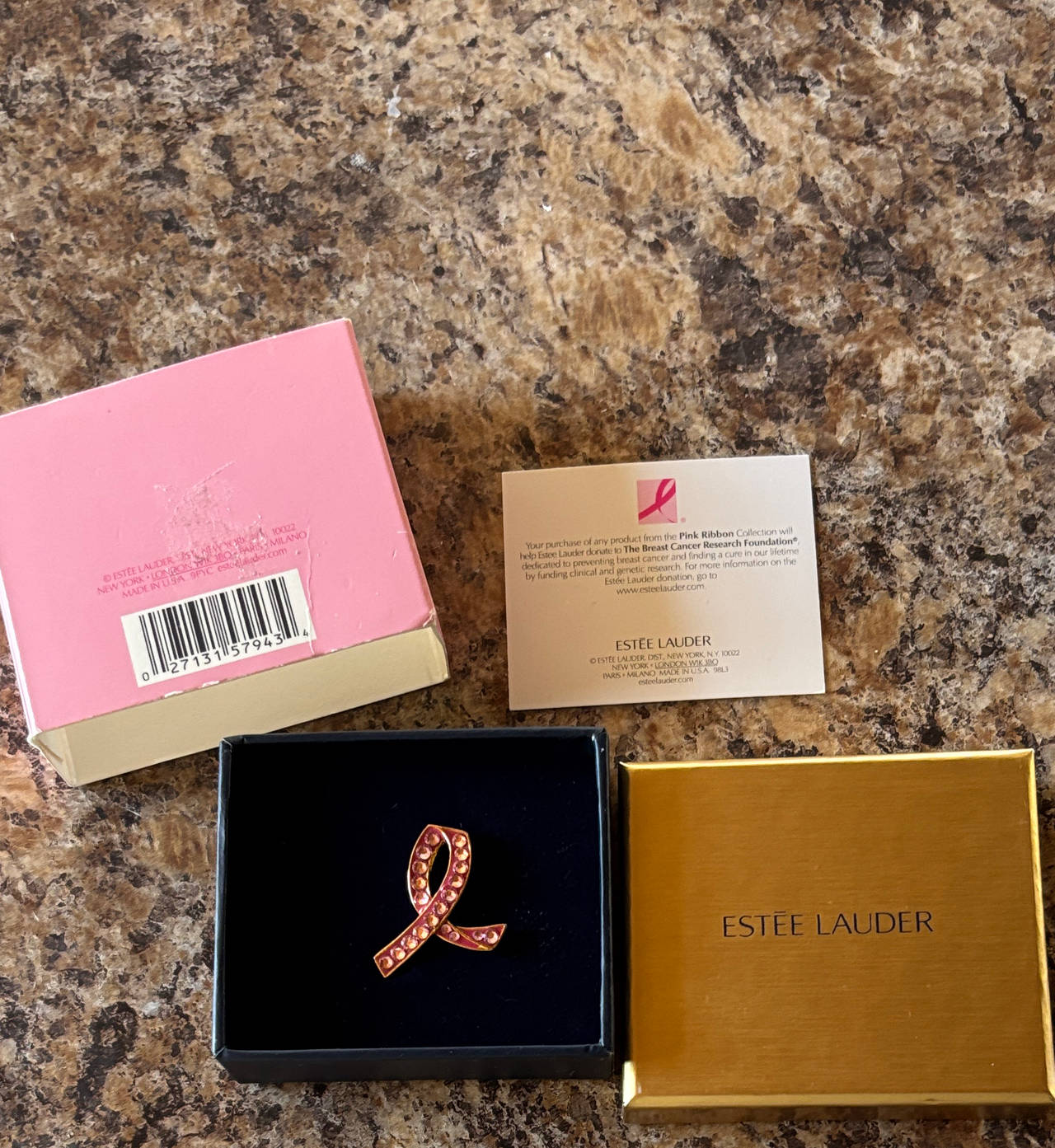 Estée Lauder Pink Ribbon Breast Cancer Awareness Pin