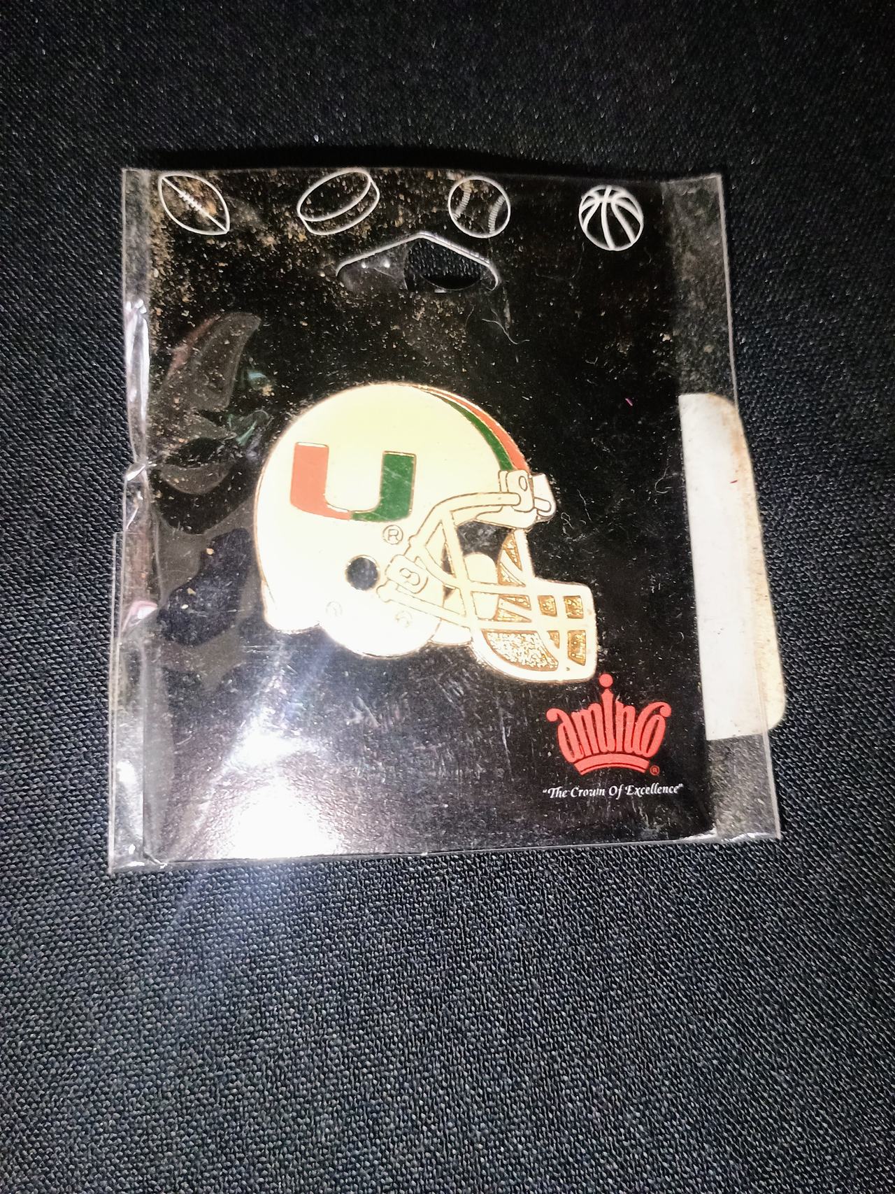 Aminco Miami Hurricanes Football Helmet Lapel Pin