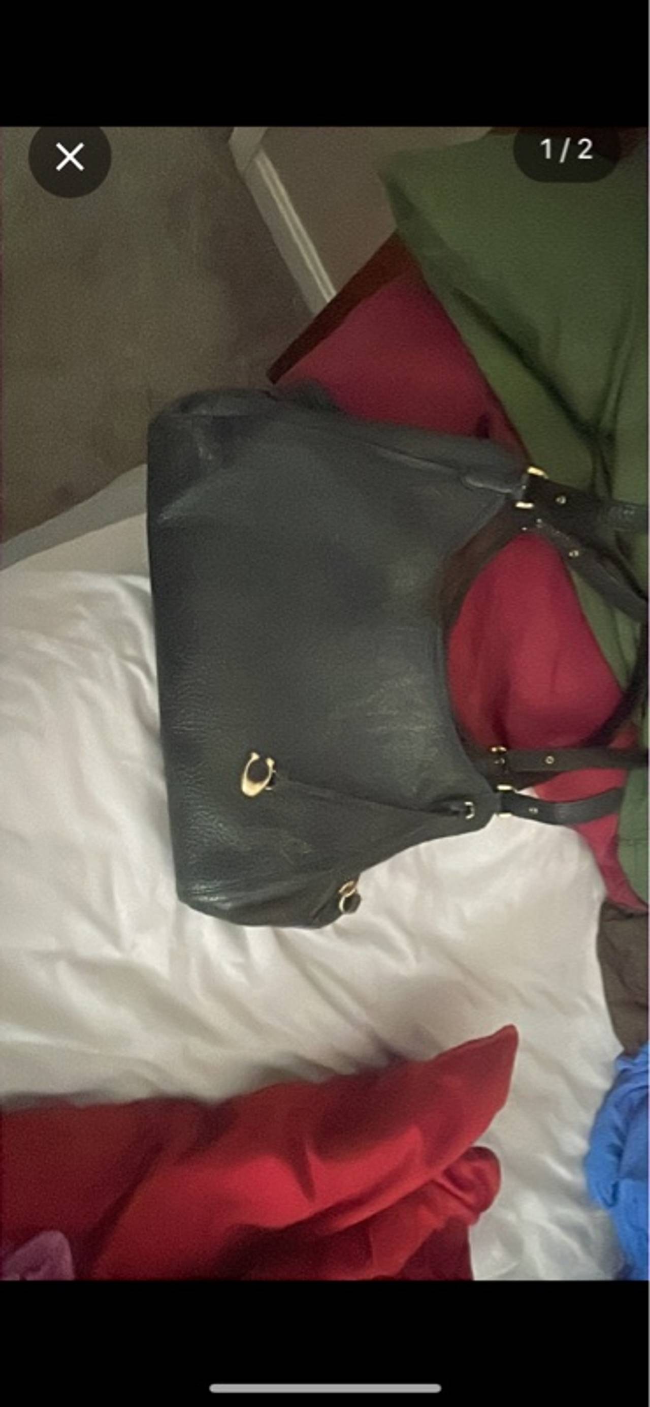 Coach Lori Shoulder Bag Black Pebble Leather