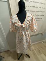 Sim & Sam Polka Dot Empire Waist Dress - Image 1