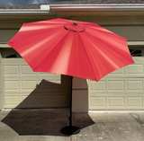 9ft Patio Umbrella and Weighted Base Crank Up - Image 3