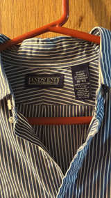Lands' End Men's Regular Fit Striped Oxford Shirt - Image 1
