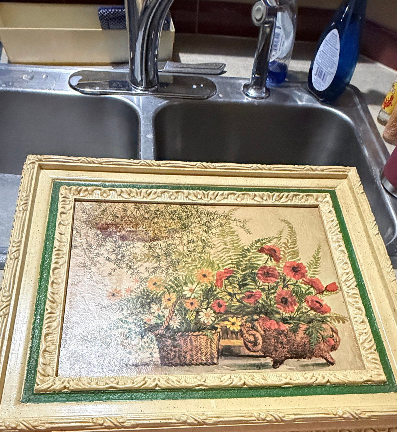 Vintage Framed Floral Still Life Print