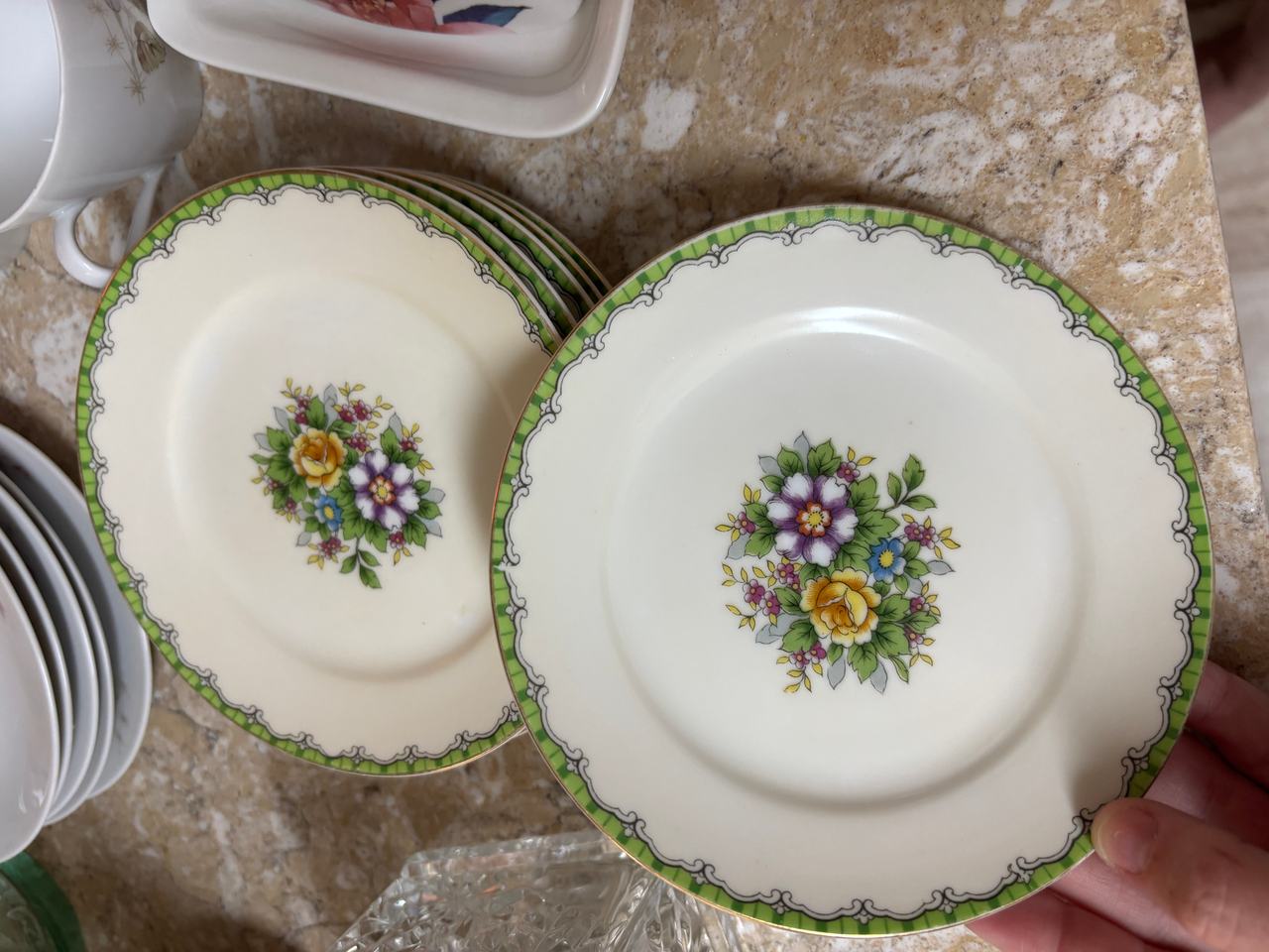 Salem China Co. Floral Bread and Butter Plates
