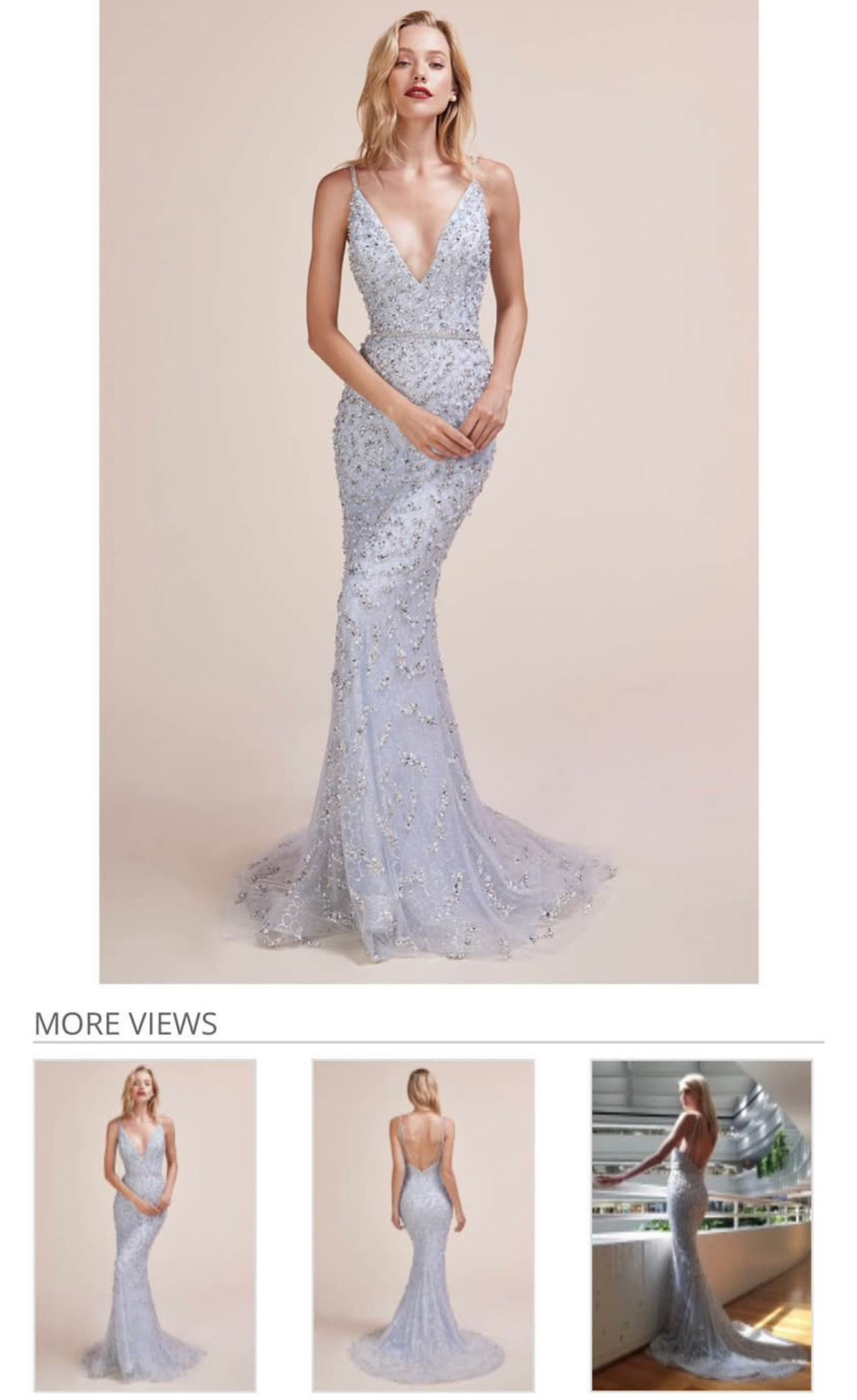 Sequin Embellished Evening Gown