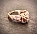 Diamond Cluster Engagement Ring - Image 1