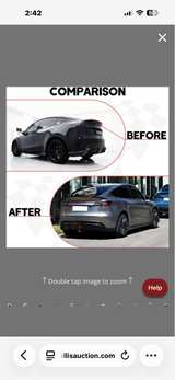Tesla Model Y Performance Style Rear Trunk Spoiler - Matte Black - Image 7