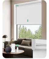 Allesin Motorized Roller Blinds with Remote Control for Windows, 100% Blackout - Image 1