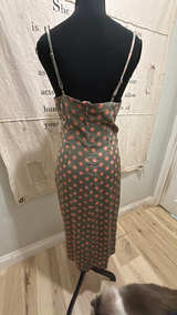Molly Green Polka Dot Satin Cowl Neck Dress - Image 2