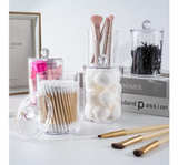 4 Pack Qtip Holder,Canister Apothecary Jar Set, Bathroom Jars with Lids Set - Image 2