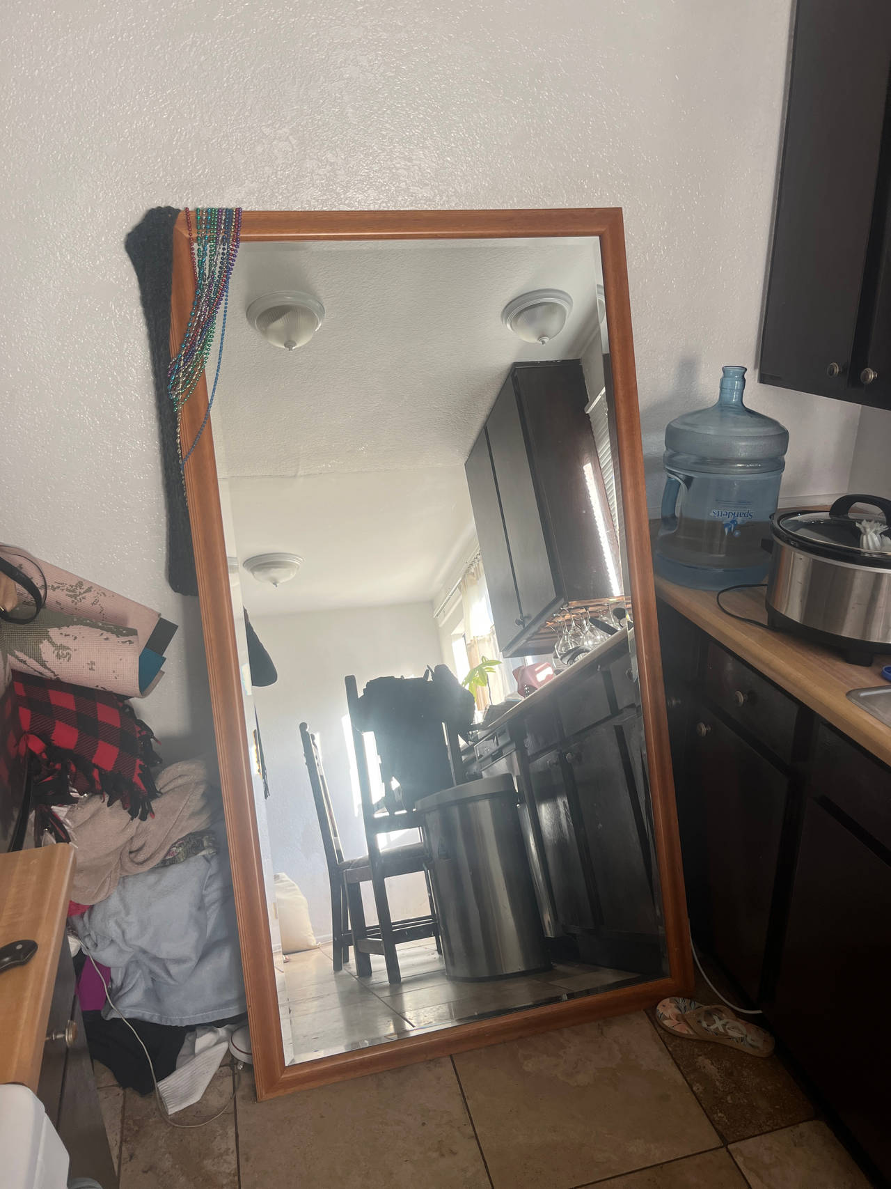 Full Length Wood Framed Floor Mirror