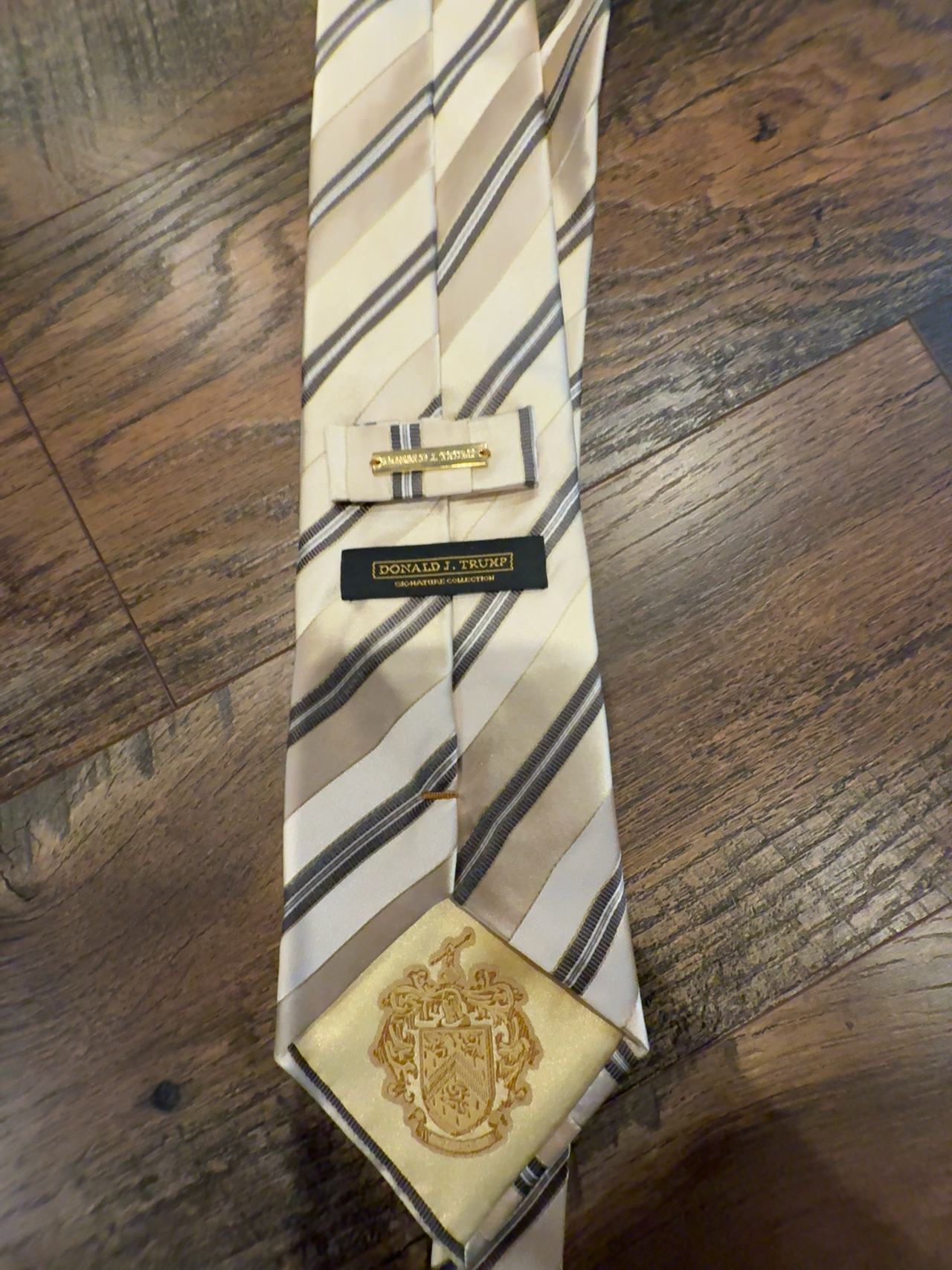 Donald J. Trump Signature Collection Gold Silk Tie
