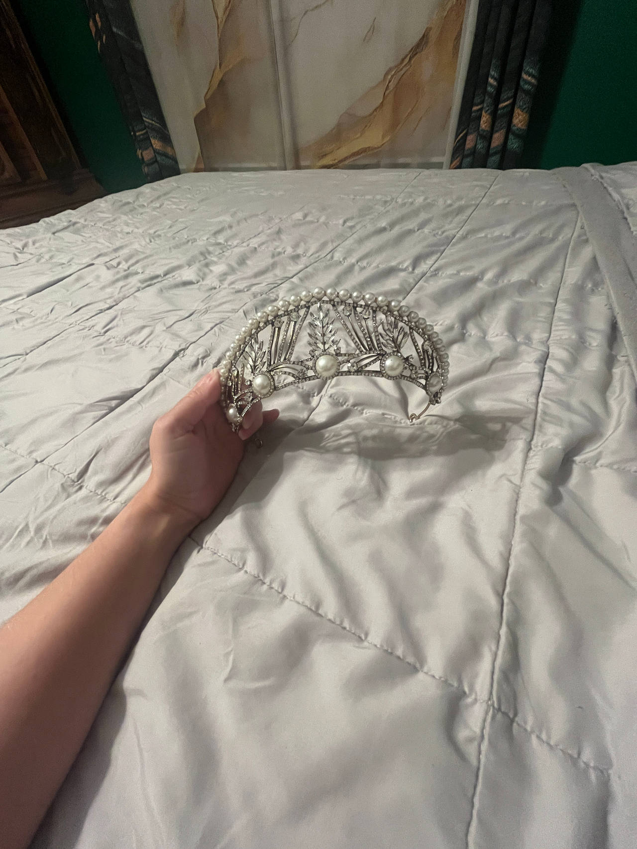 Pearl and Rhinestone Tiara